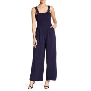 Pink Owl Wide Leg Navy Jumpsuit
